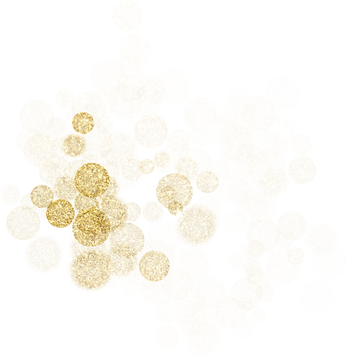 Gold glitter splatter